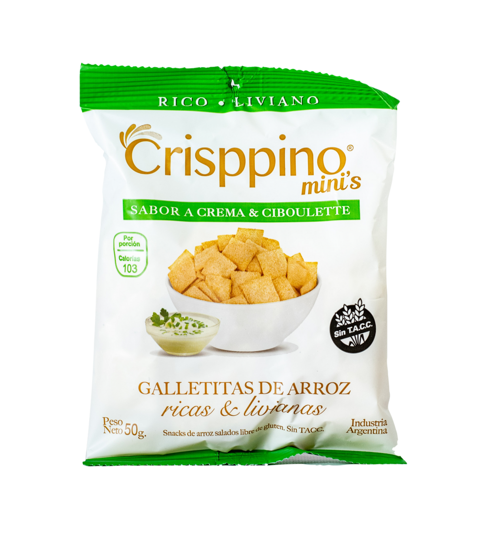 Galletas Mini Crema y Ciboulette Crisppino