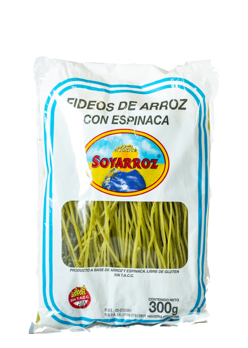 Fideos de Arroz sabor Espinaca Soyarroz