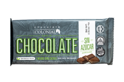 Chocolate 55% Colonial Sin Azucar Agregada