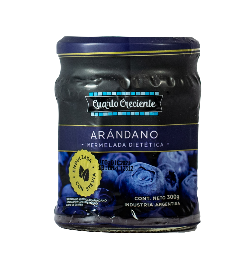 Mermelada Cuarto Creciente Arandano c Stevia