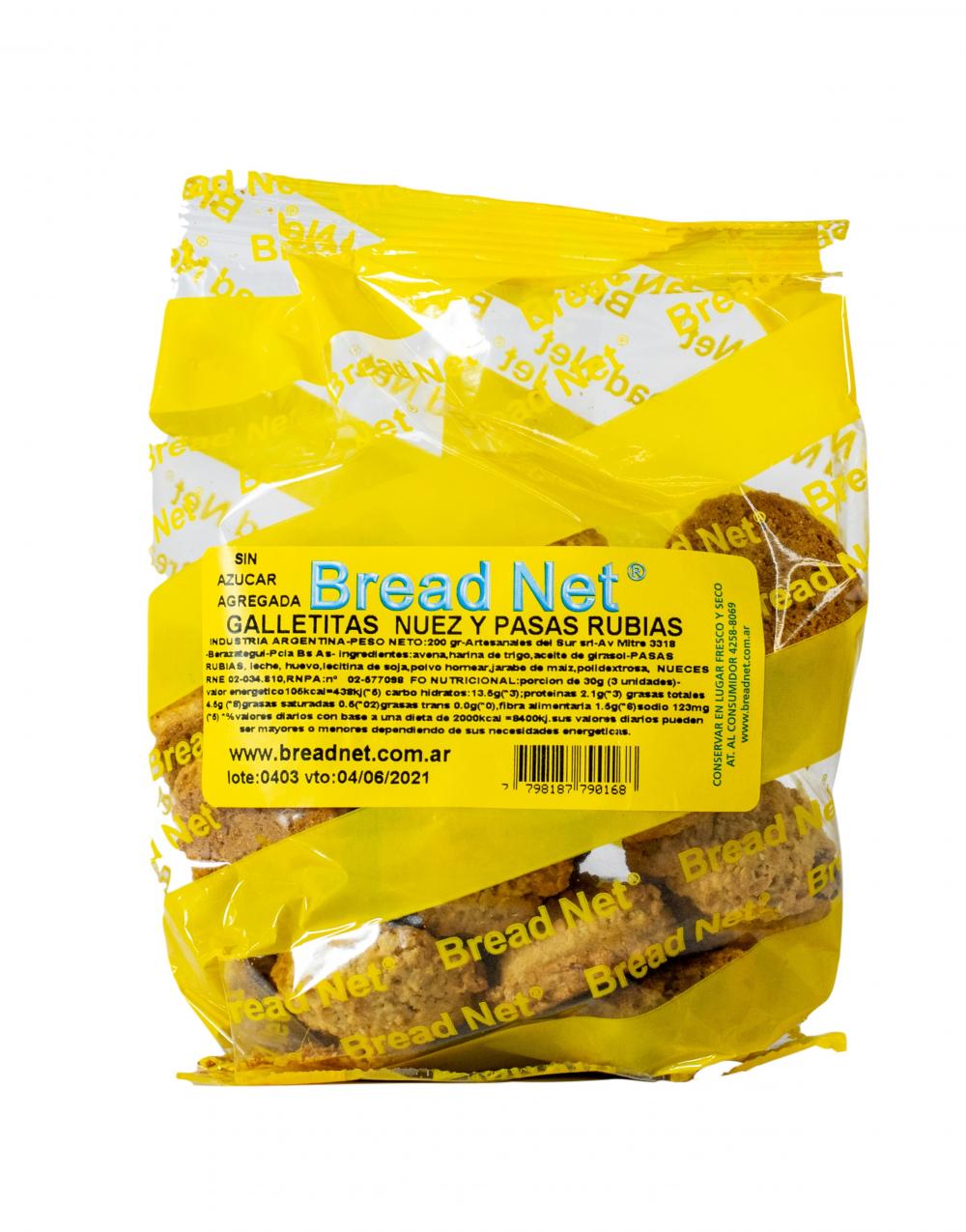 Galletitas nueces y rubias Bread Net