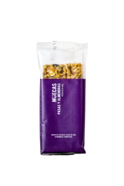 Barra de Cereal con pasas y almendras Muecas