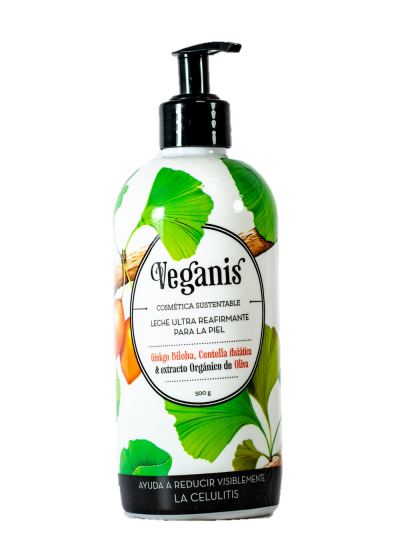 Leche ultra humectante con Ginkgo Biloba, Centella Asiática, Cafeína y Oliva