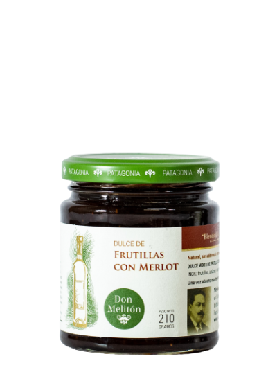 Dulce de Frutillas con Merlot Don Meliton