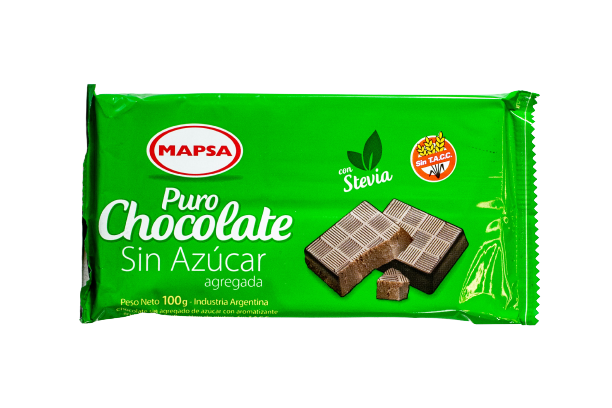 Chocolate Puro con stevia Mapsa