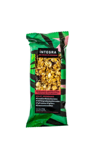 Barra de Cereal Caju & Arándanos Integra