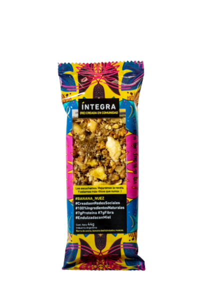 Barra de Cereal Banana & Nuez Integra