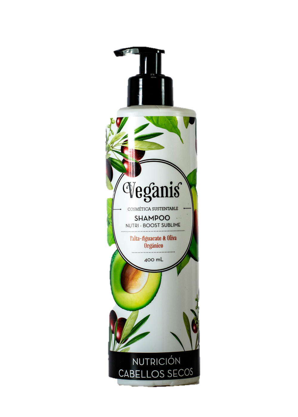 Shampoo para cabello seco Palta y Oliva Veganis