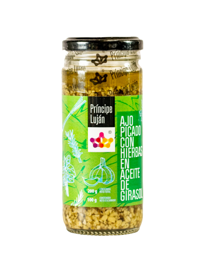 Ajo Picado Con Hierbas Aceite de Girasol Príncipe Lujan