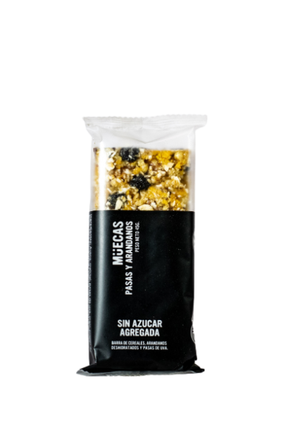 Barra de Cereal s/azúcar con pasas y arándanos Muecas