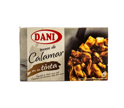 Trozos de Calamar en su tinta Dani