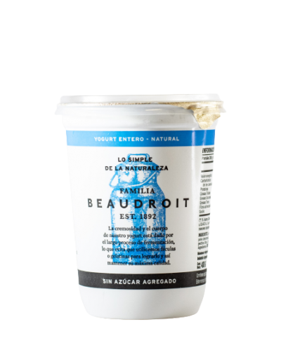 Yogur Natural Entero Beaudroit